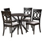 Baxton Studio Jessie Modern Grey Fabric and Dark Brown Finished Wood 5-Piece Dining Set | Dining Sets | Modishstore - 4