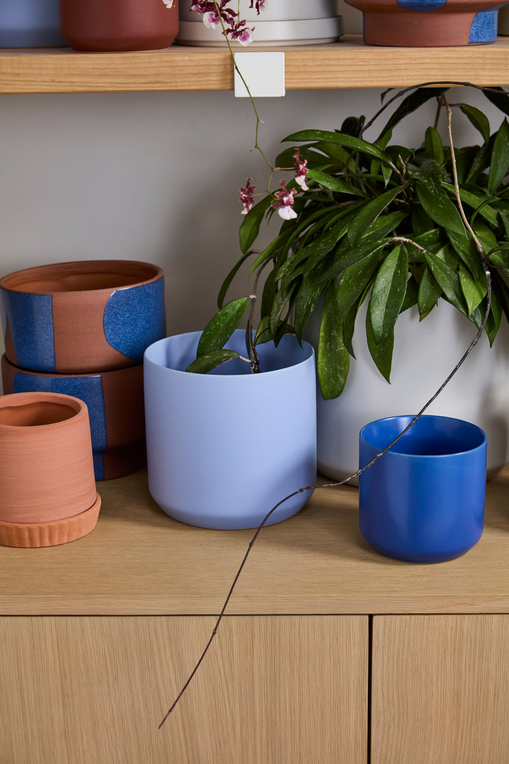 Light Blue Kendall Pot Set of 8 By Accent Decor | Planters, Troughs & Cachepots | Modishstore - 9