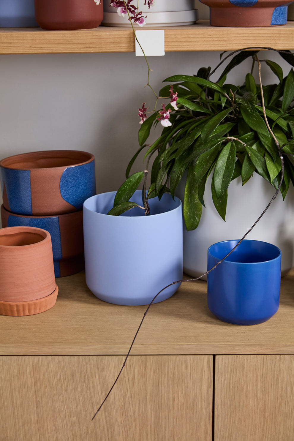 Light Blue Kendall Pot Set of 8 By Accent Decor | Planters, Troughs & Cachepots | Modishstore - 9