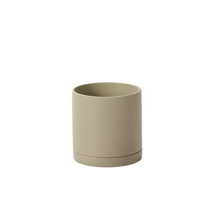 Romey Neutral Pot with Saucer By Accent Decor | Stands | Modishstore - 17