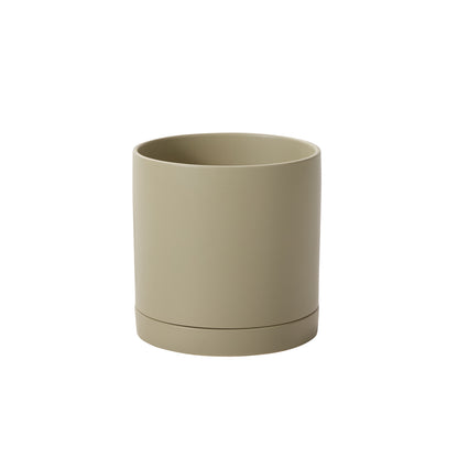Romey Neutral Pot with Saucer By Accent Decor | Stands | Modishstore - 2