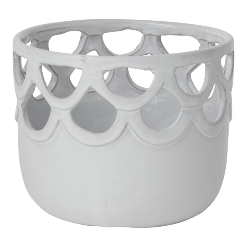Lattice Pot 10"x 8.25" By Accent Decor | Planters, Troughs & Cachepots | Modishstore - 2