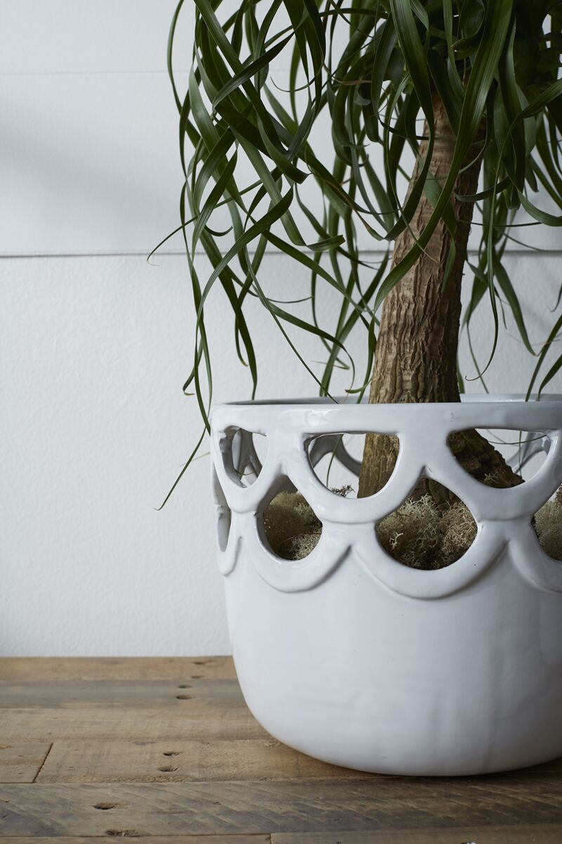 Lattice Pot 10"x 8.25" By Accent Decor | Planters, Troughs & Cachepots | Modishstore - 3