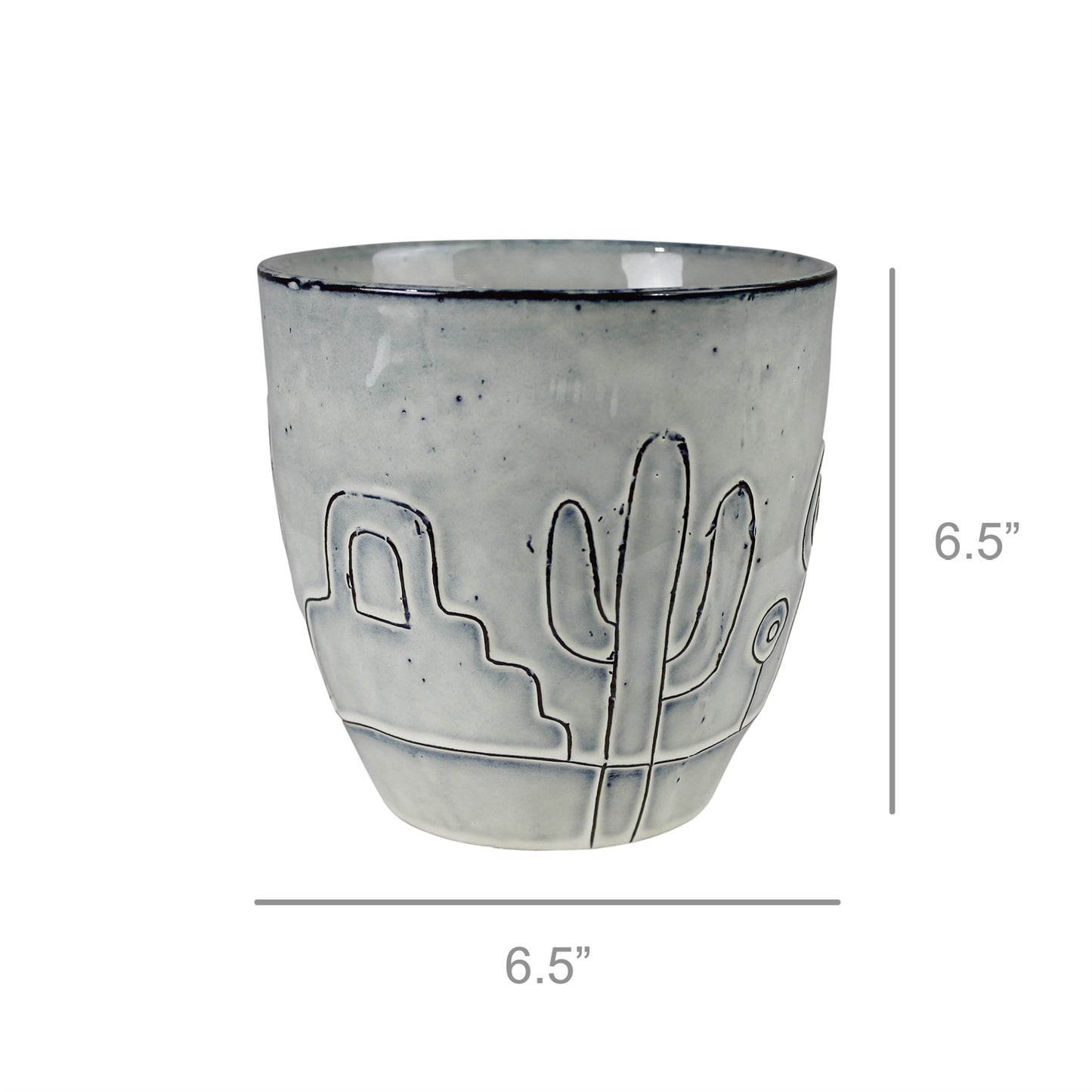 Topac Cachepot, Ceramic - Large Set Of 4 By HomArt | Planters, Troughs & Cachepots | Modishstore - 4