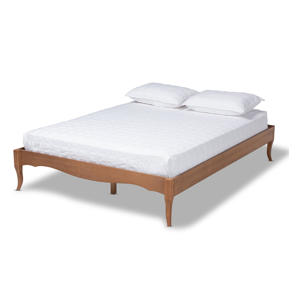 Baxton Studio Marieke Vintage French Inspired Ash Wanut Finished Full Size Wood Bed Frame | Beds | Modishstore - 4