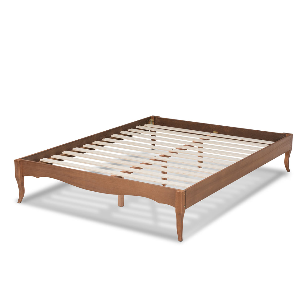Baxton Studio Marieke Vintage French Inspired Ash Wanut Finished Full Size Wood Bed Frame | Beds | Modishstore - 6