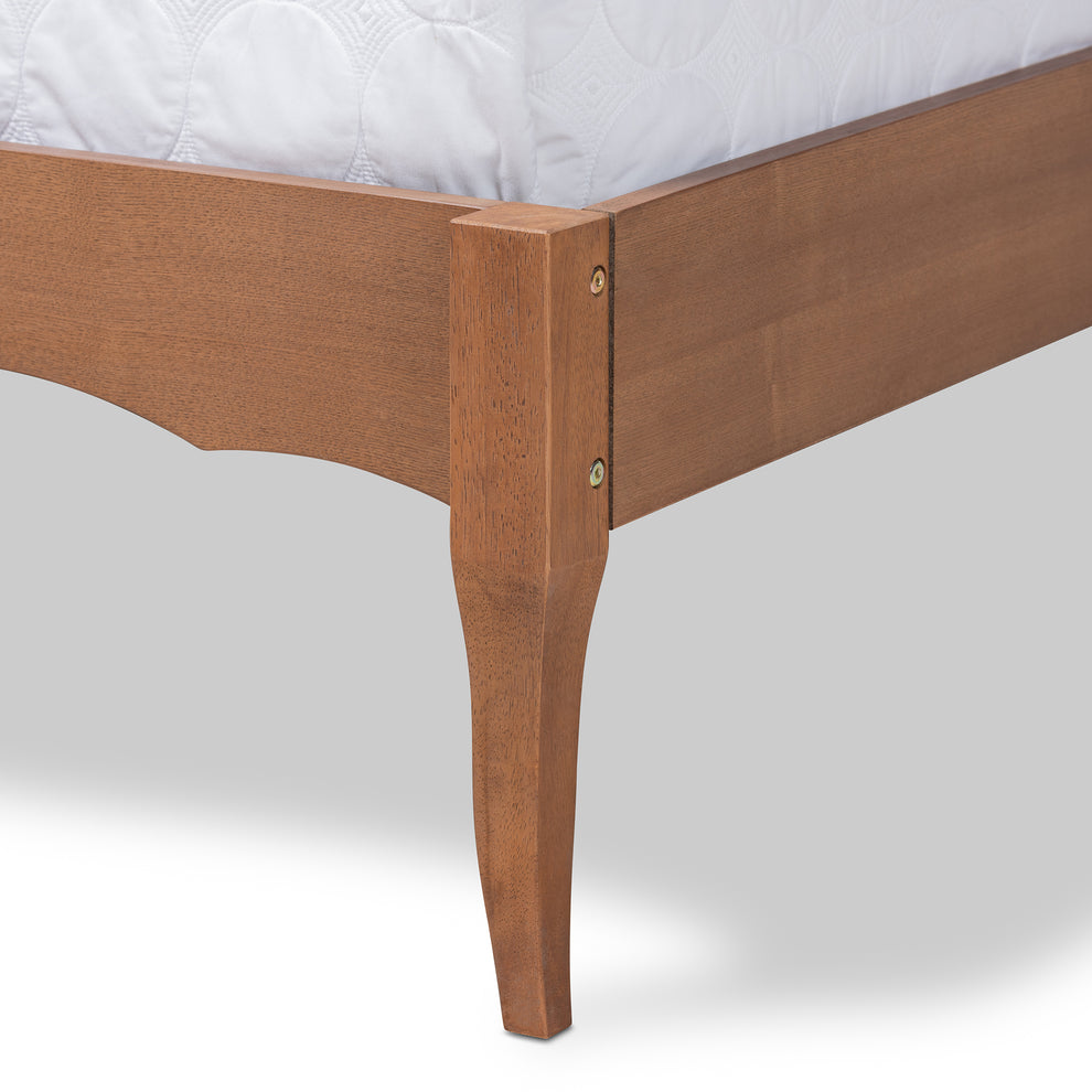 Baxton Studio Marieke Vintage French Inspired Ash Wanut Finished Full Size Wood Bed Frame | Beds | Modishstore - 7