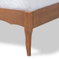 Baxton Studio Marieke Vintage French Inspired Ash Wanut Finished King Size Wood Bed Frame | Beds | Modishstore - 7