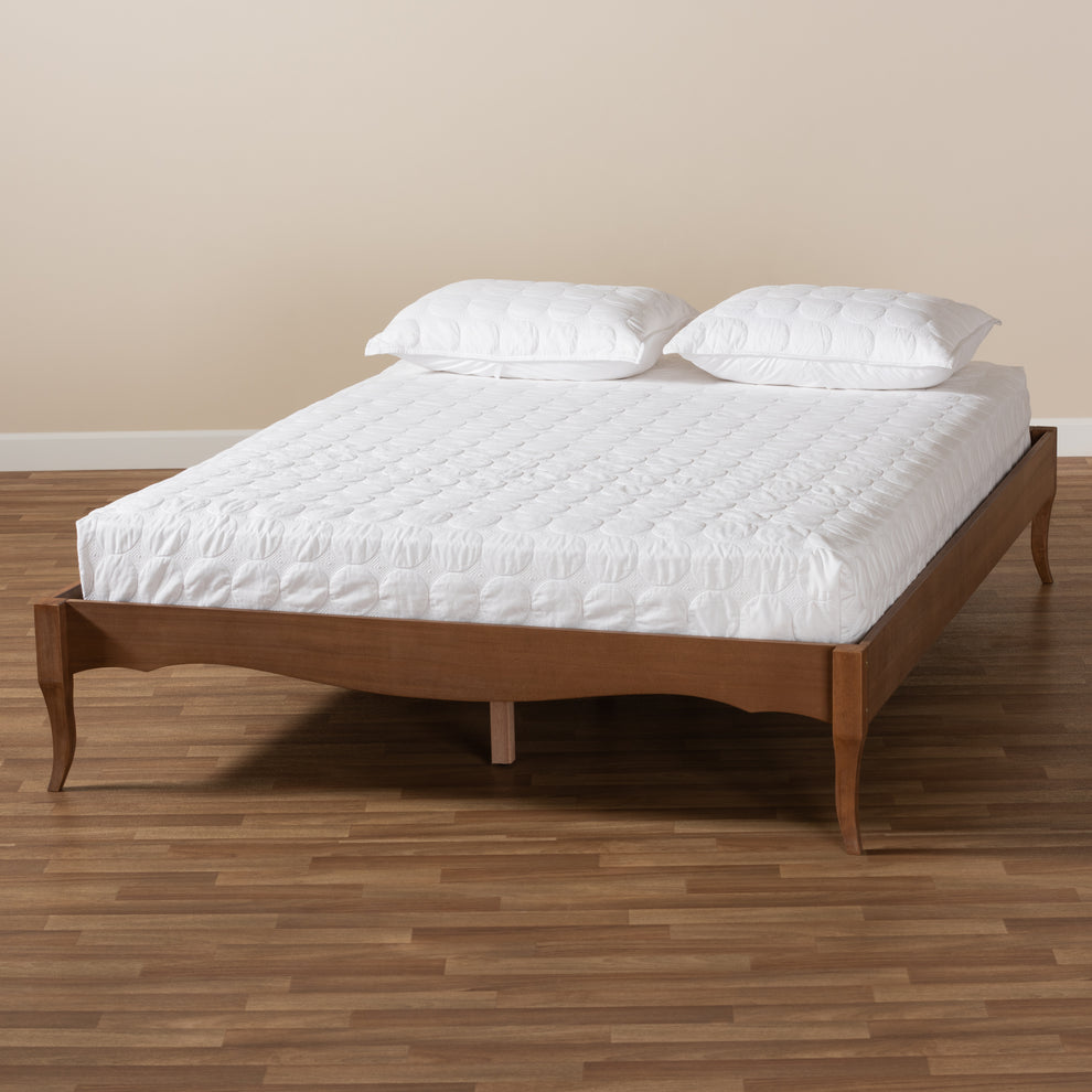 Baxton Studio Marieke Vintage French Inspired Ash Wanut Finished Full Size Wood Bed Frame | Beds | Modishstore - 8