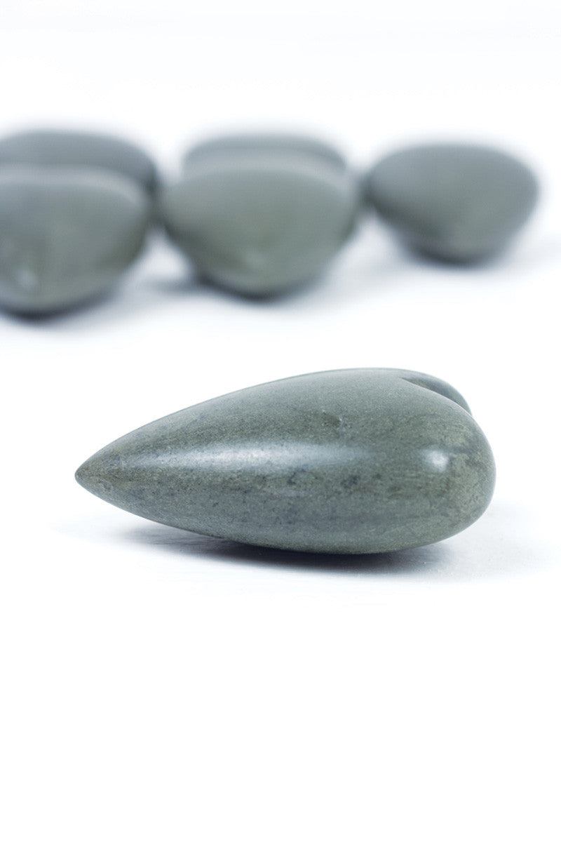 Hand-Carved Stone Hearts - Grey (Min 2) Set Of 6 By Kalalou | Ornaments | Modishstore - 2