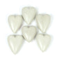 Set Of Six Hand Carved Stone Hearts-White (Min 2) By Kalalou