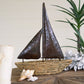 Seagrass Boat With Hand Hammered Metal Sails (Min 2) By Kalalou