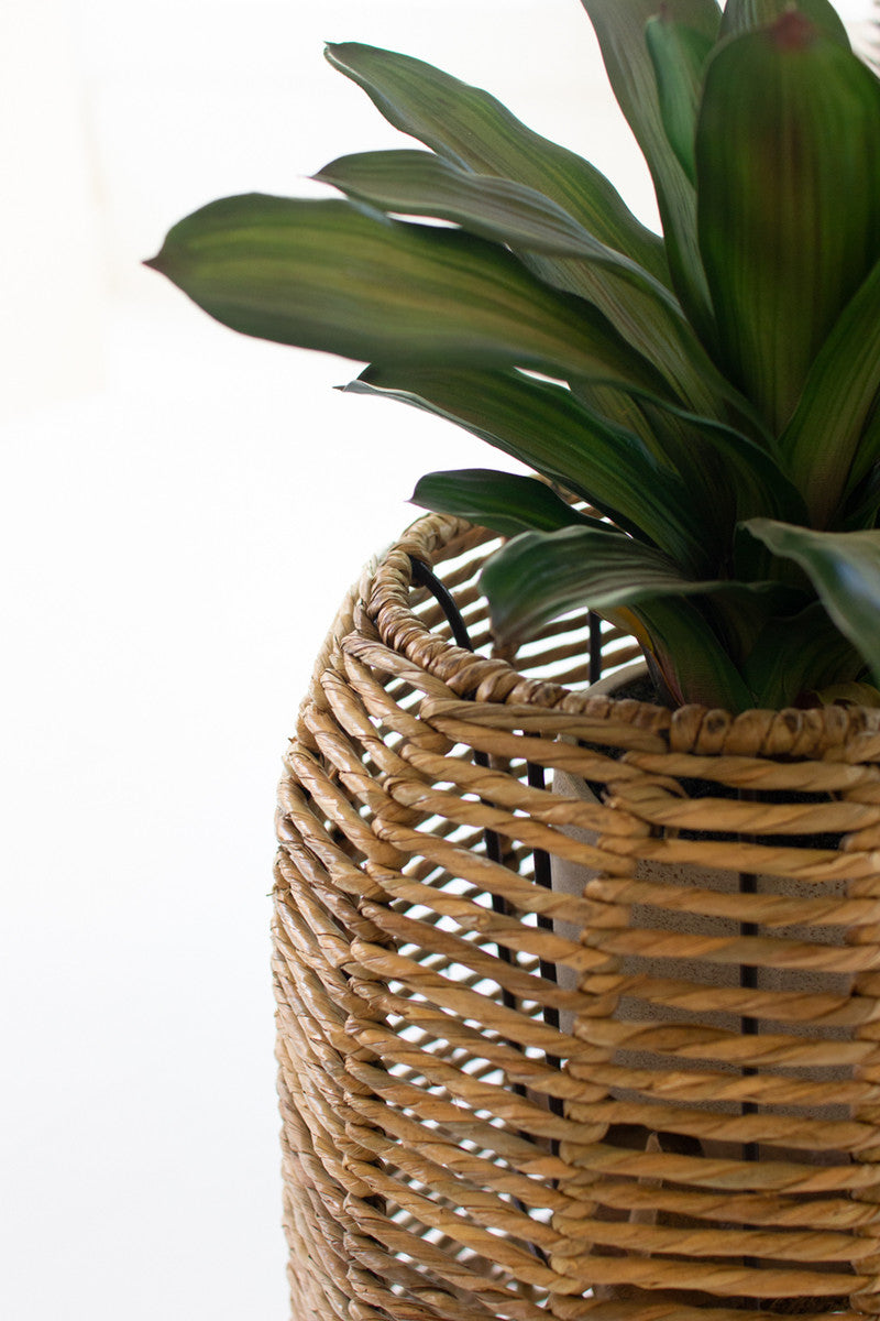 Woven Seagrass Barrel Planters Set Of 2 By Kalalou | Planters, Troughs & Cachepots | Modishstore - 3