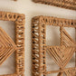 Set Of Four Seagrass And Iron Quilt Pattern Wall Art By Kalalou