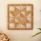 Set Of Four Seagrass And Iron Quilt Pattern Wall Art By Kalalou