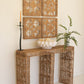 Woven Seagrass And Iron Console Table By Kalalou