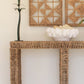 Woven Seagrass And Iron Console Table By Kalalou