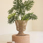 Iron And Seagrass Urn - Short By Kalalou