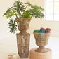 Iron And Seagrass Urn - Short By Kalalou