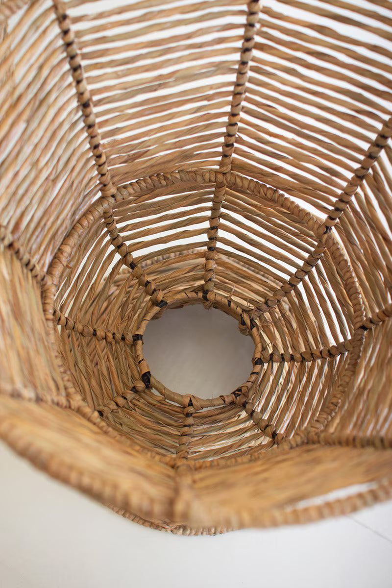 Iron And Seagrass Urn - Short By Kalalou