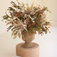 Iron And Seagrass Urn - Short By Kalalou