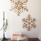Set Of Two Woven Seagrass Snowflakes By Kalalou