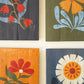 Set Of Four Hand Painted Florals On Recycled Wood Panels By Kalalou