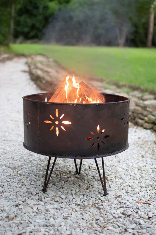 Rustic Iron Fire Pit By Kalalou