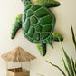 Hand Hammered Recycled Painted Metal Sea Turtle Wall Art By Kalalou