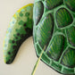 Hand Hammered Recycled Painted Metal Sea Turtle Wall Art By Kalalou