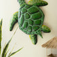 Hand Hammered Recycled Painted Metal Sea Turtle Wall Art By Kalalou
