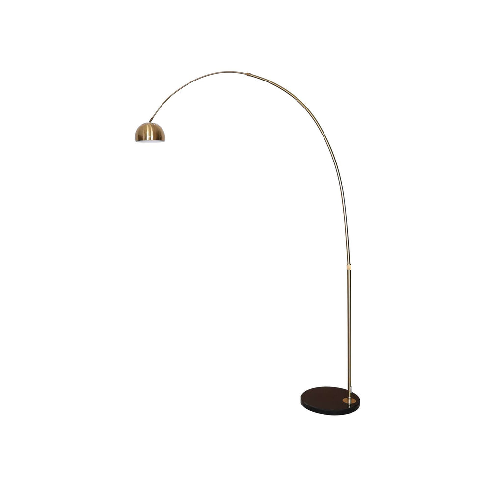 Leisuremod Arco Mid-Century Modern Arched Floor Lamp 75.6" Height with Black Round Marble | Floor Lamps | Modishstore - 2