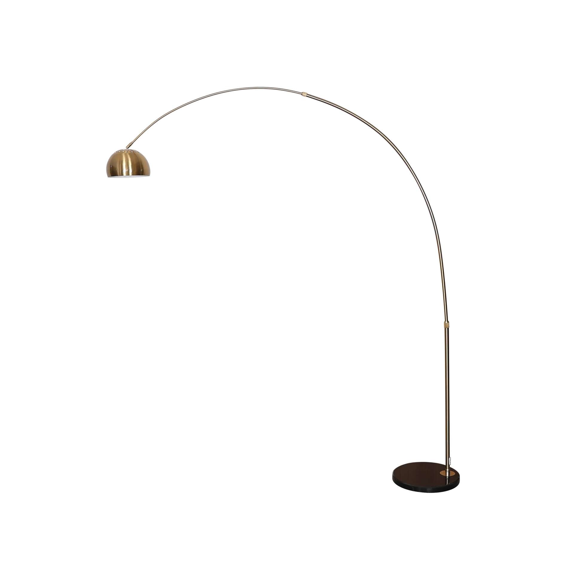 Leisuremod Arco Mid-Century Modern Arched Floor Lamp 75.6" Height with Black Round Marble | Floor Lamps | Modishstore - 6