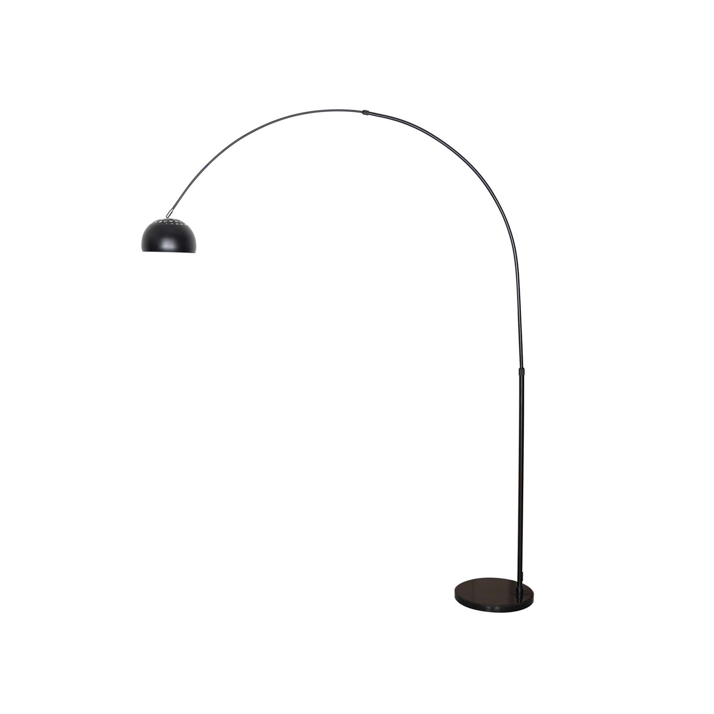 Leisuremod Arco Mid-Century Modern Arched Floor Lamp 75.6" Height with Black Round Marble | Floor Lamps | Modishstore - 18