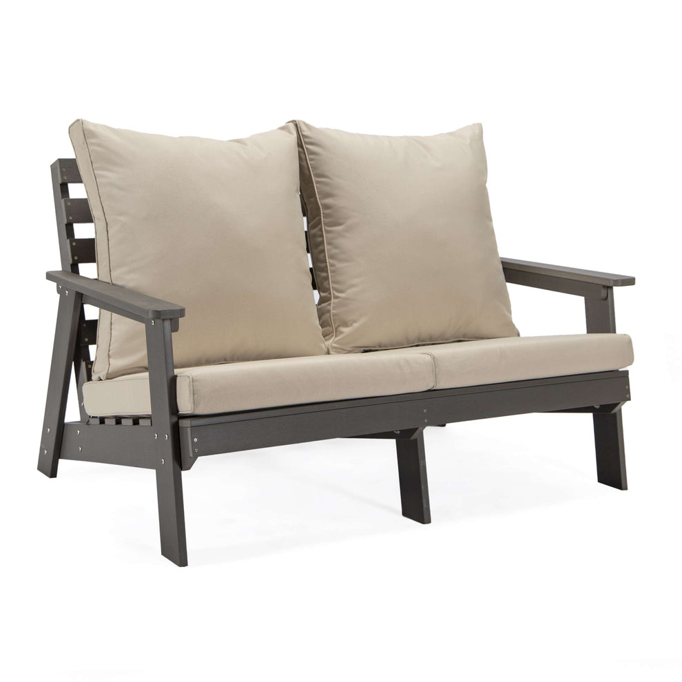 LeisureMod Alpine Poly Lumber 4-Piece Weather Resistant Patio Conversation Set | Outdoor Sofas, Loveseats & Sectionals | Modishstore - 18