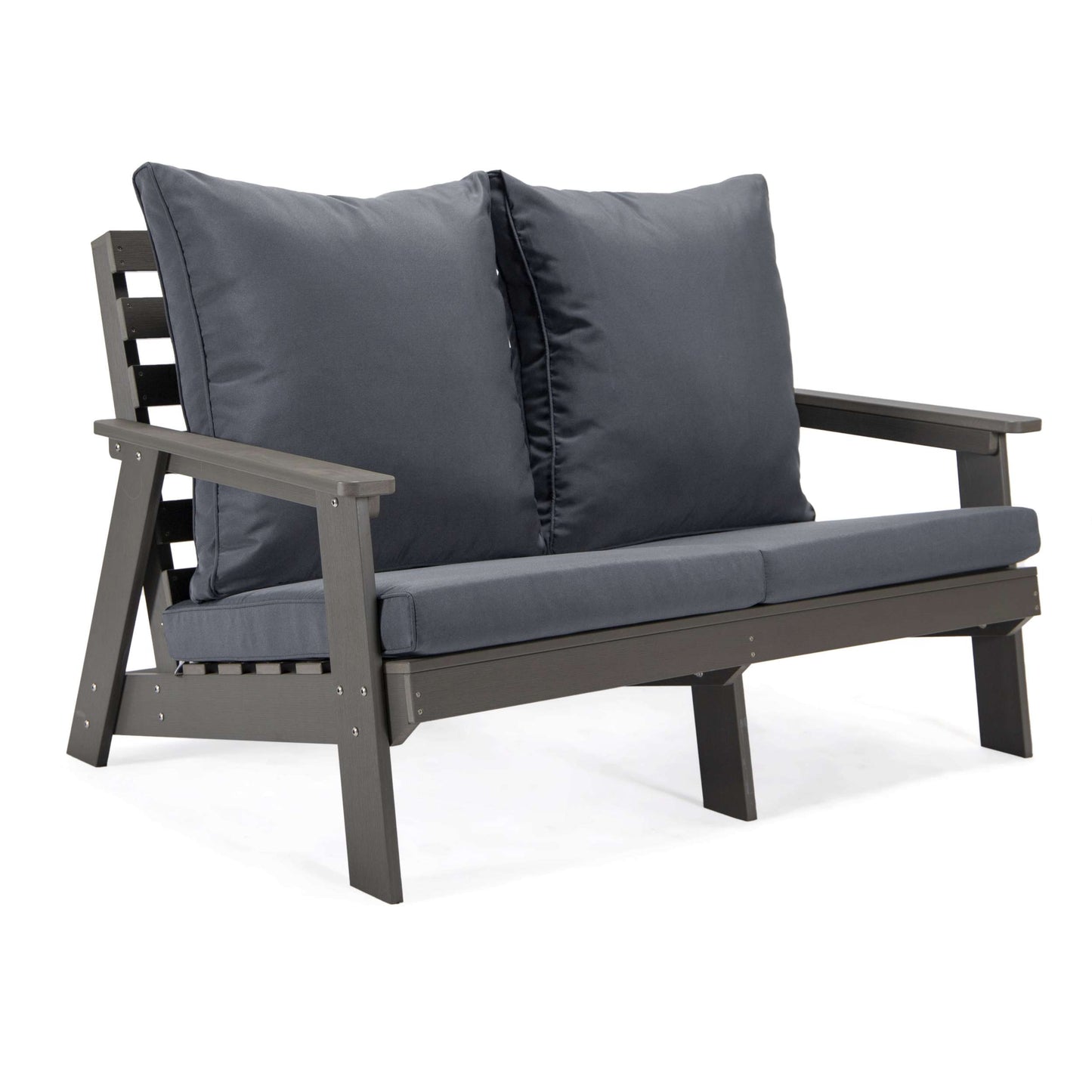 LeisureMod Alpine Poly Lumber 4-Piece Weather Resistant Patio Conversation Set | Outdoor Sofas, Loveseats & Sectionals | Modishstore - 35