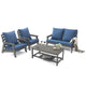 LeisureMod Alpine Poly Lumber 4-Piece Weather Resistant Patio Conversation Set | Outdoor Sofas, Loveseats & Sectionals | Modishstore - 57