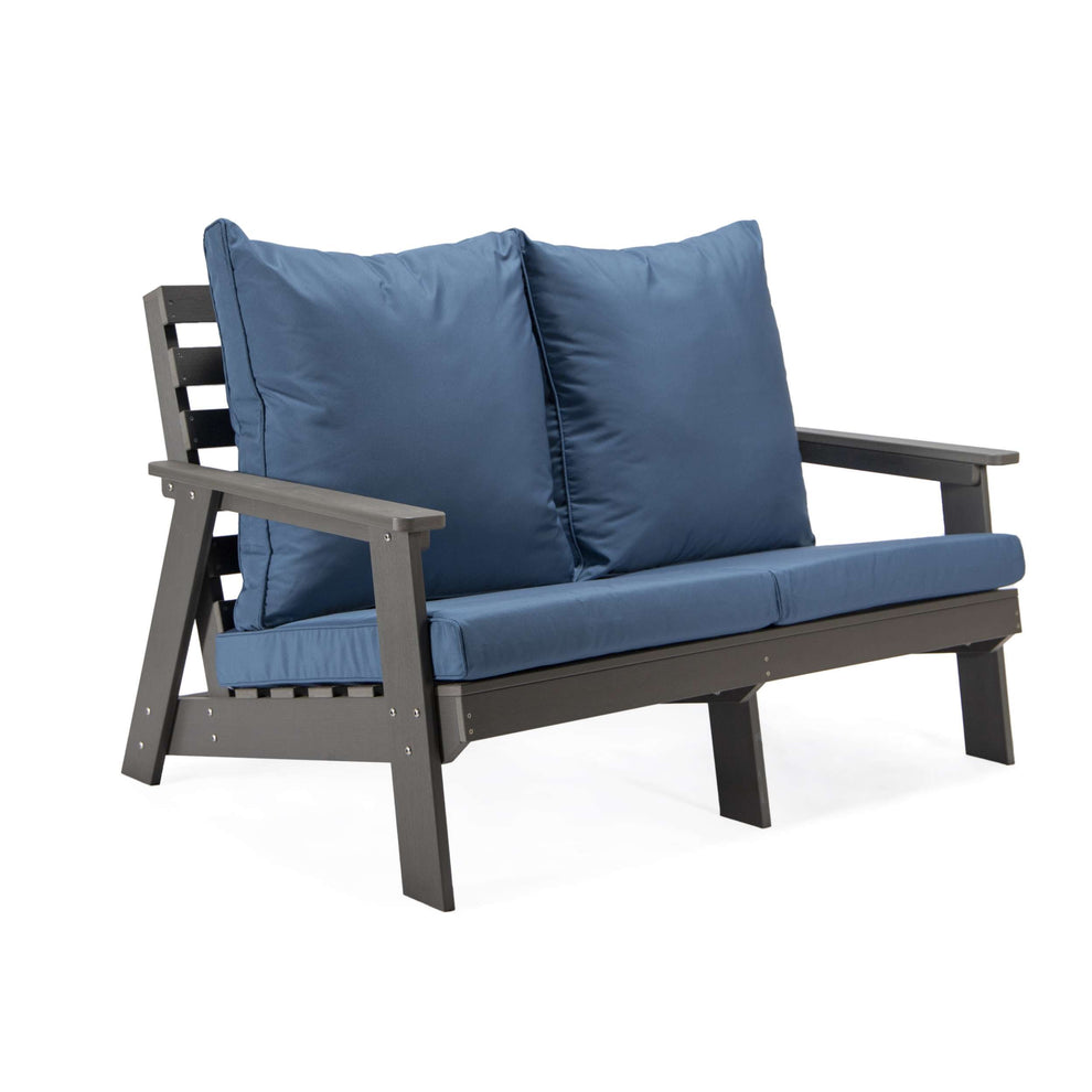 LeisureMod Alpine Poly Lumber 4-Piece Weather Resistant Patio Conversation Set | Outdoor Sofas, Loveseats & Sectionals | Modishstore - 71