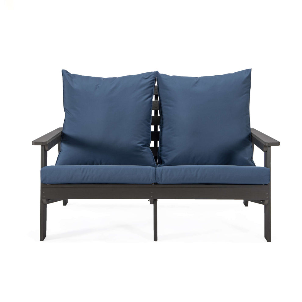 LeisureMod Alpine Poly Lumber 4-Piece Weather Resistant Patio Conversation Set | Outdoor Sofas, Loveseats & Sectionals | Modishstore - 72