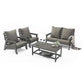 LeisureMod Alpine Poly Lumber 4-Piece Weather Resistant Patio Conversation Set | Outdoor Sofas, Loveseats & Sectionals | Modishstore - 85