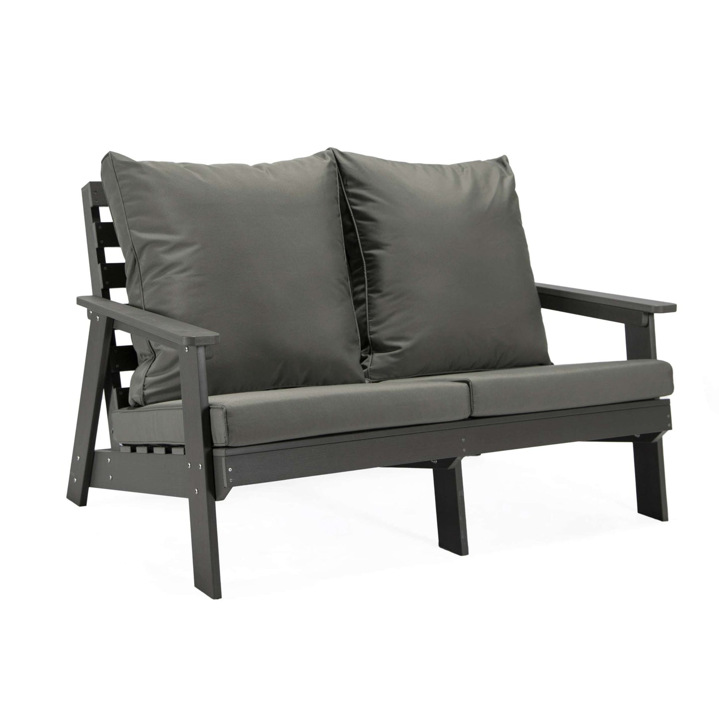 LeisureMod Alpine Poly Lumber 4-Piece Weather Resistant Patio Conversation Set | Outdoor Sofas, Loveseats & Sectionals | Modishstore - 89