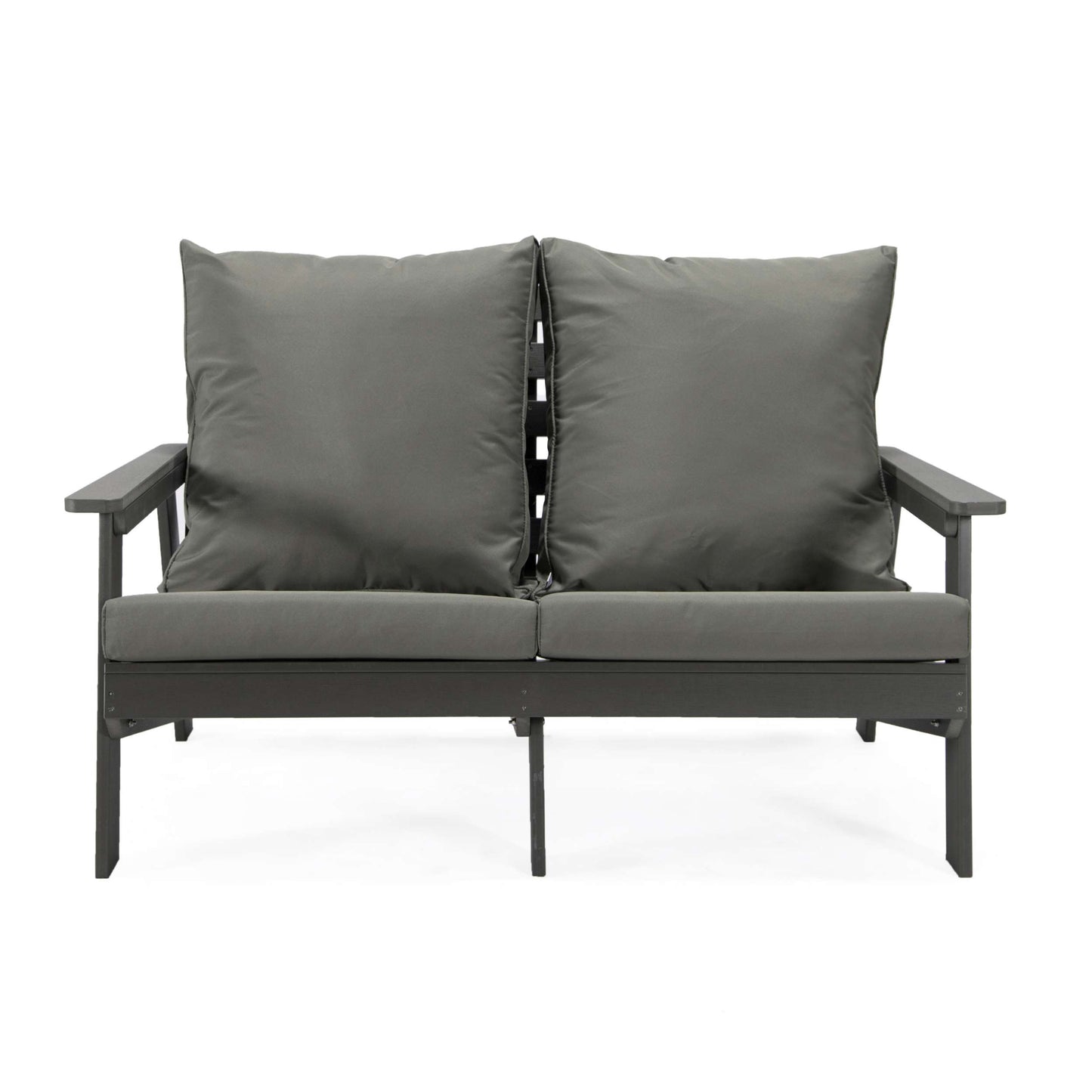 LeisureMod Alpine Poly Lumber 4-Piece Weather Resistant Patio Conversation Set | Outdoor Sofas, Loveseats & Sectionals | Modishstore - 90