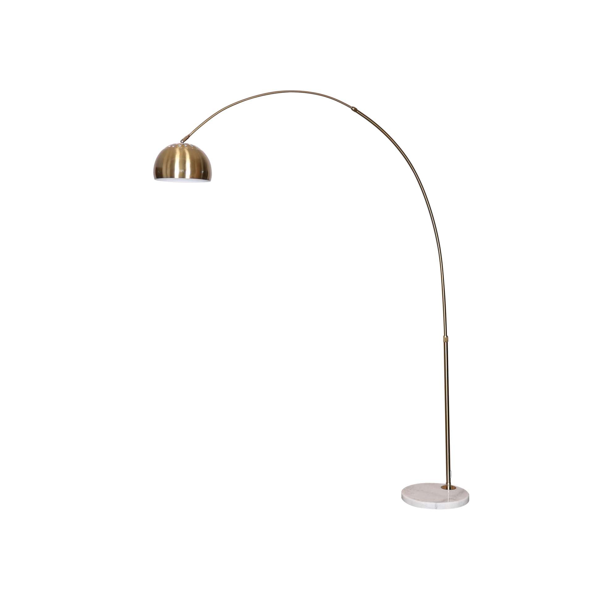 Leisuremod Arco Mid-Century Modern Arched Floor Lamp 75.6" Height with White Round Marble | Floor Lamps | Modishstore - 7