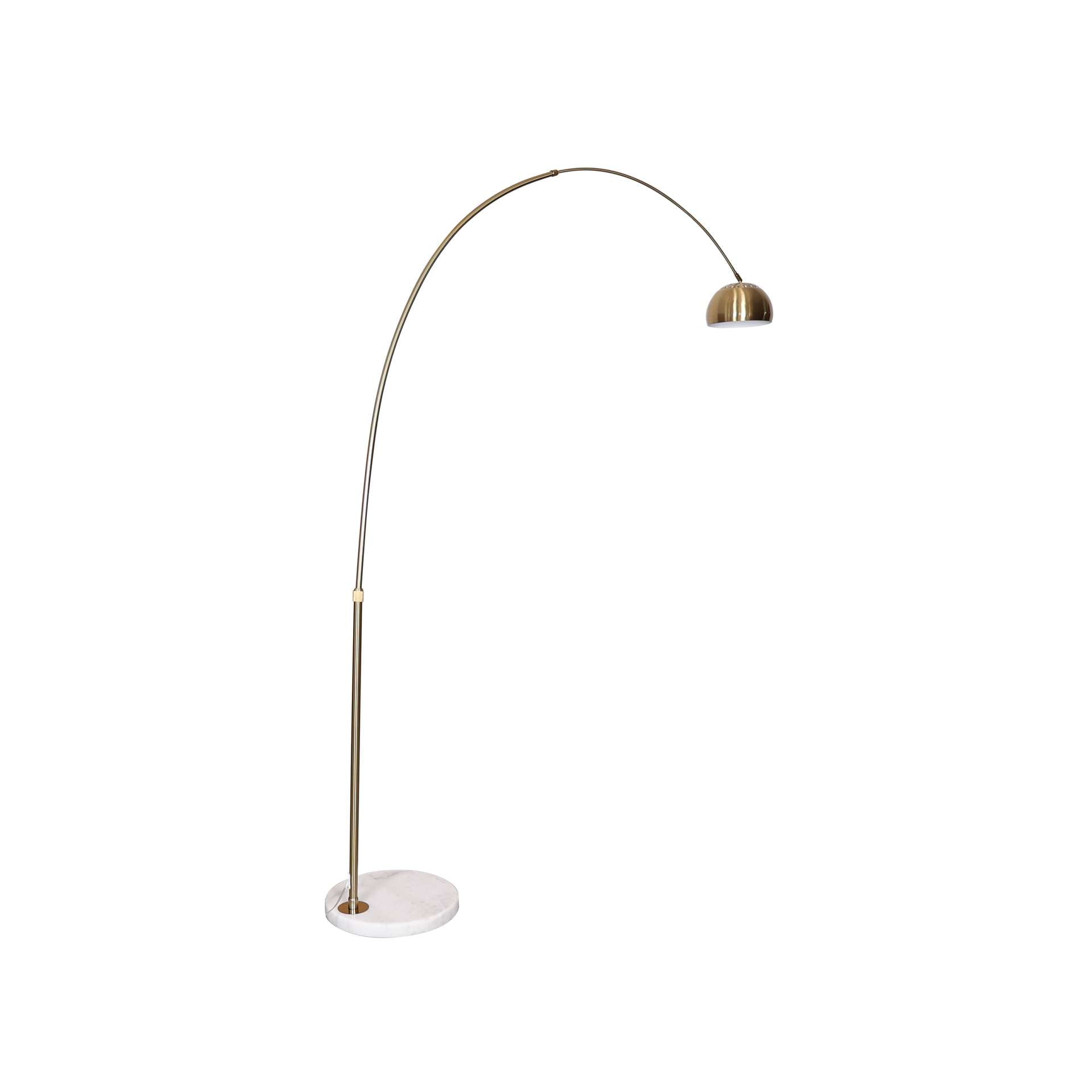 Leisuremod Arco Mid-Century Modern Arched Floor Lamp 75.6" Height with White Round Marble | Floor Lamps | Modishstore - 8