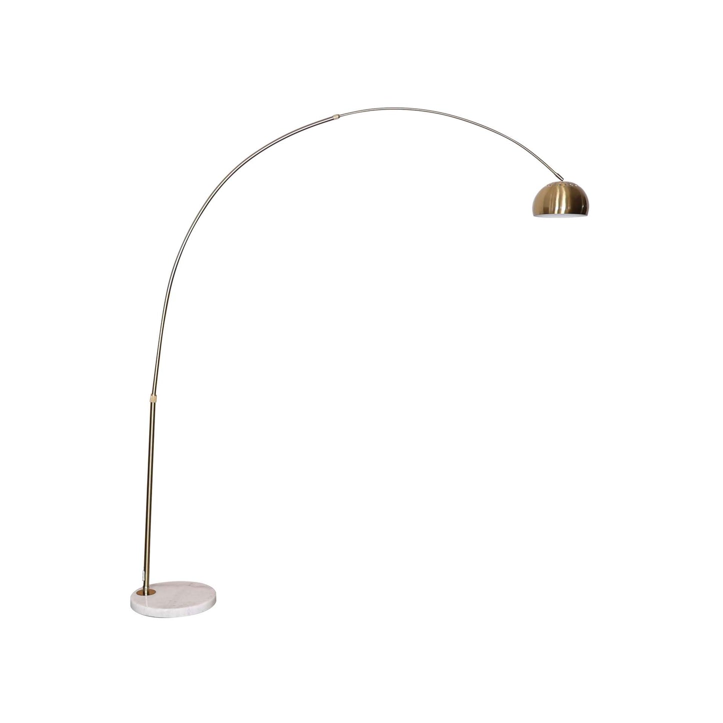 Leisuremod Arco Mid-Century Modern Arched Floor Lamp 75.6" Height with White Round Marble | Floor Lamps | Modishstore - 9