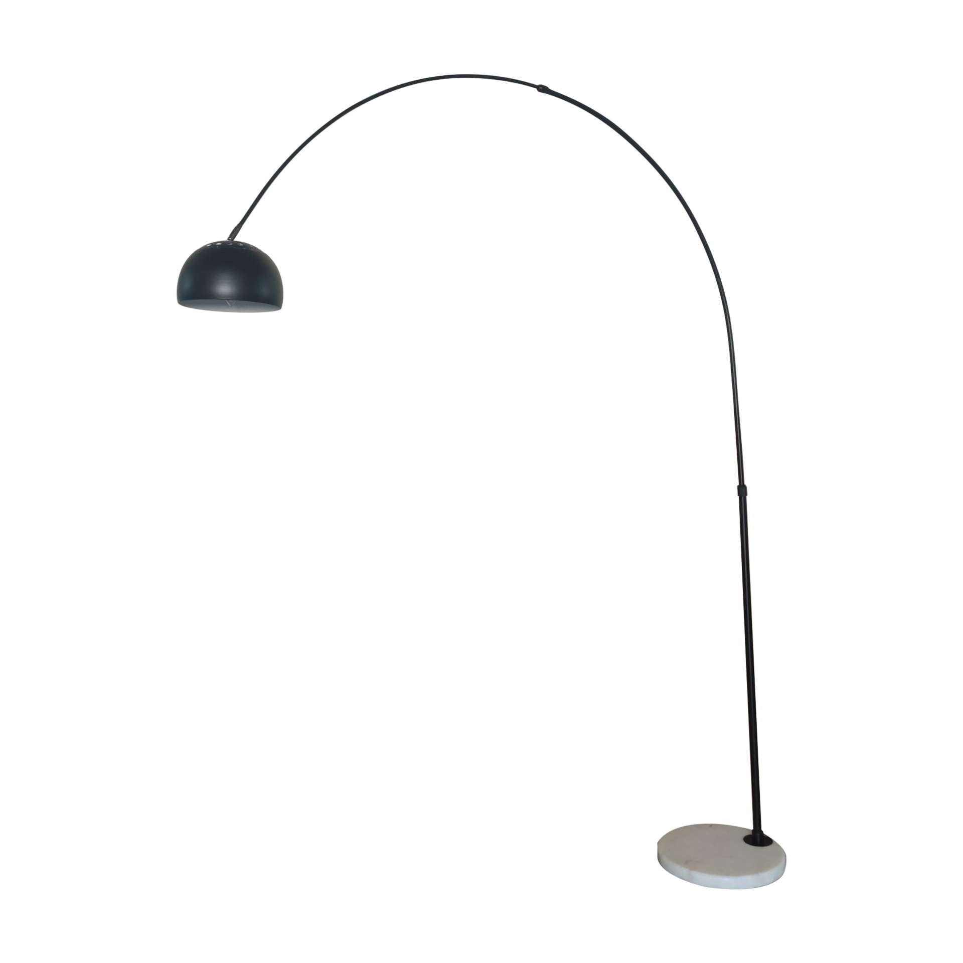 Leisuremod Arco Mid-Century Modern Arched Floor Lamp 75.6" Height with White Round Marble | Floor Lamps | Modishstore - 24