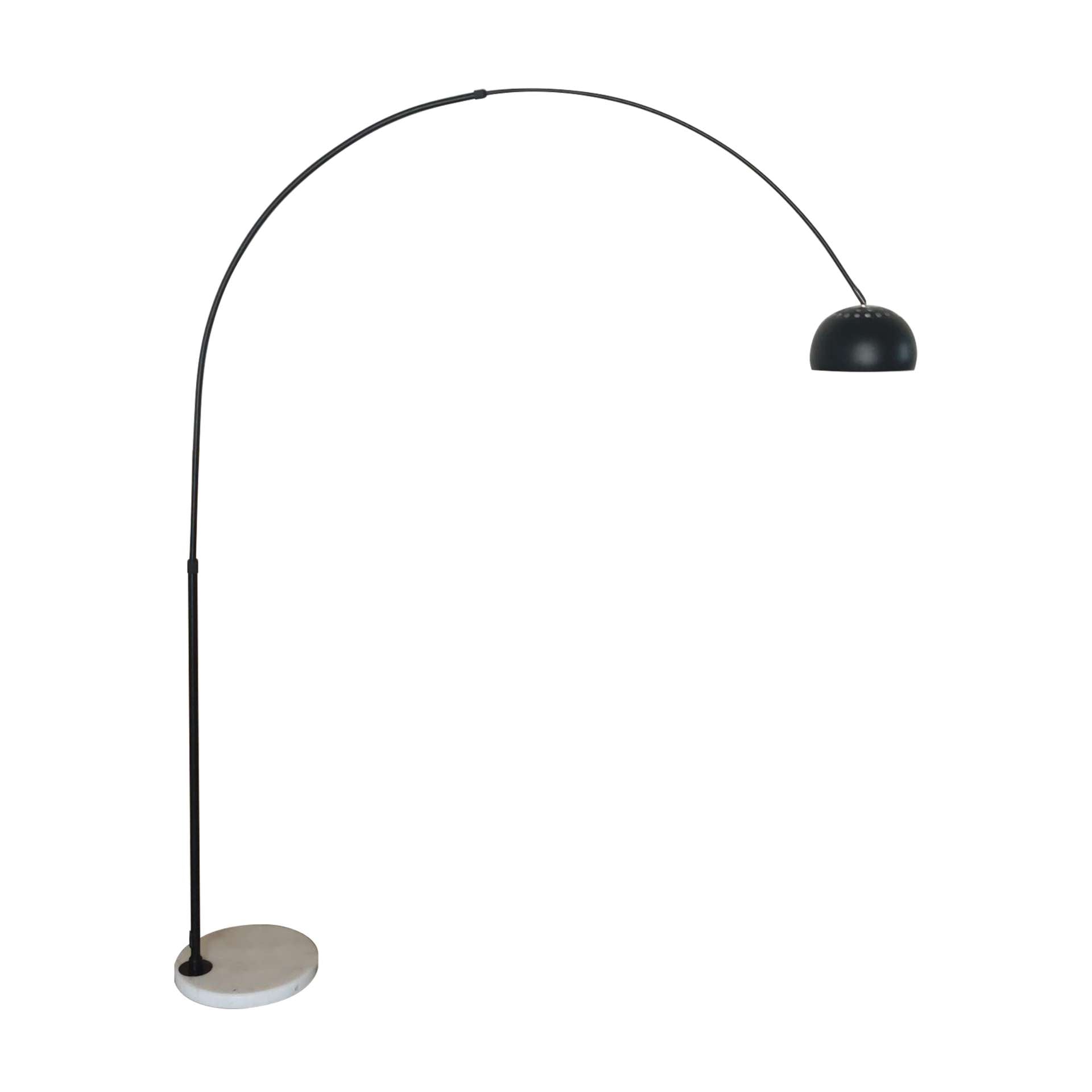 Leisuremod Arco Mid-Century Modern Arched Floor Lamp 75.6" Height with White Round Marble | Floor Lamps | Modishstore - 17