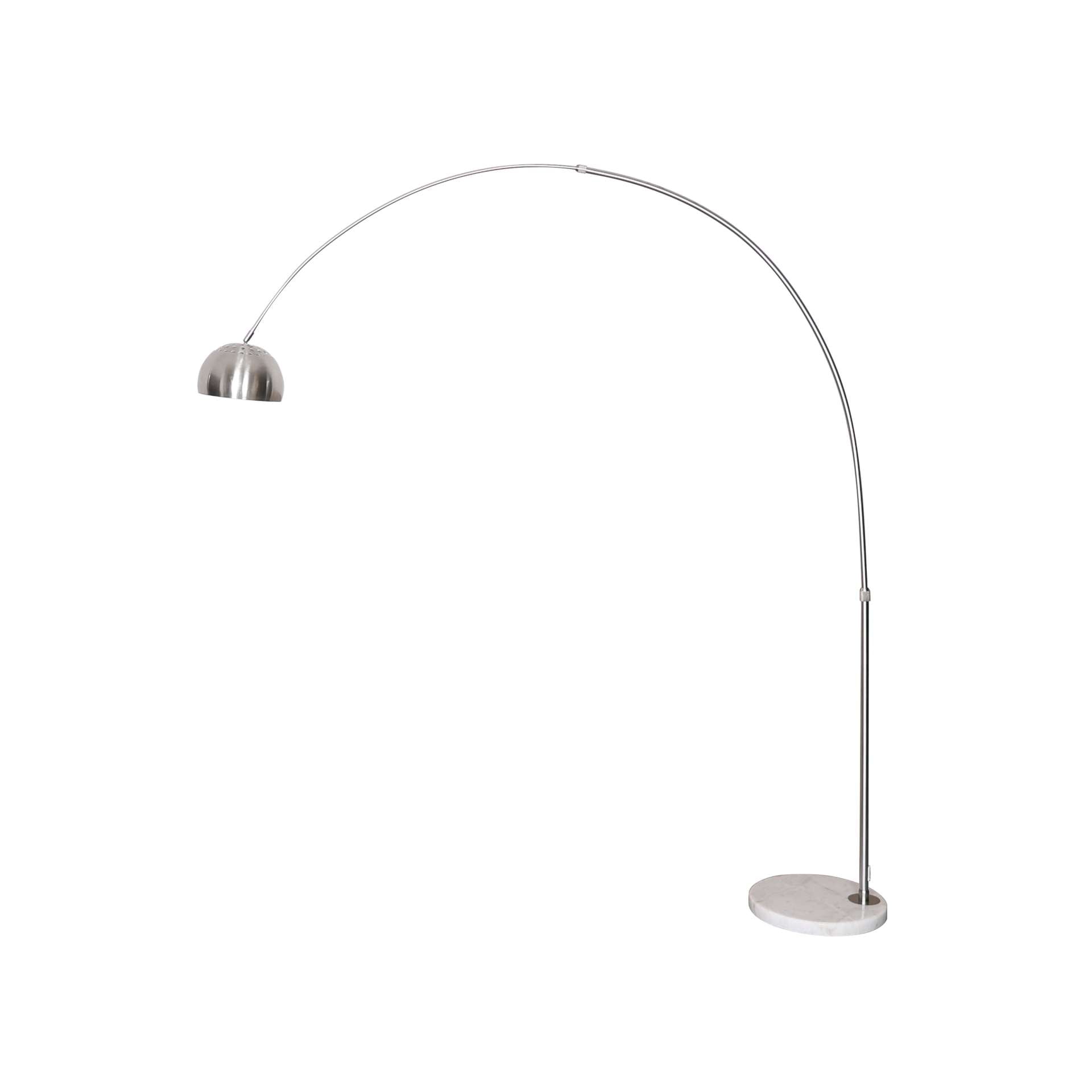 Leisuremod Arco Mid-Century Modern Arched Floor Lamp 75.6" Height with White Round Marble | Floor Lamps | Modishstore - 30