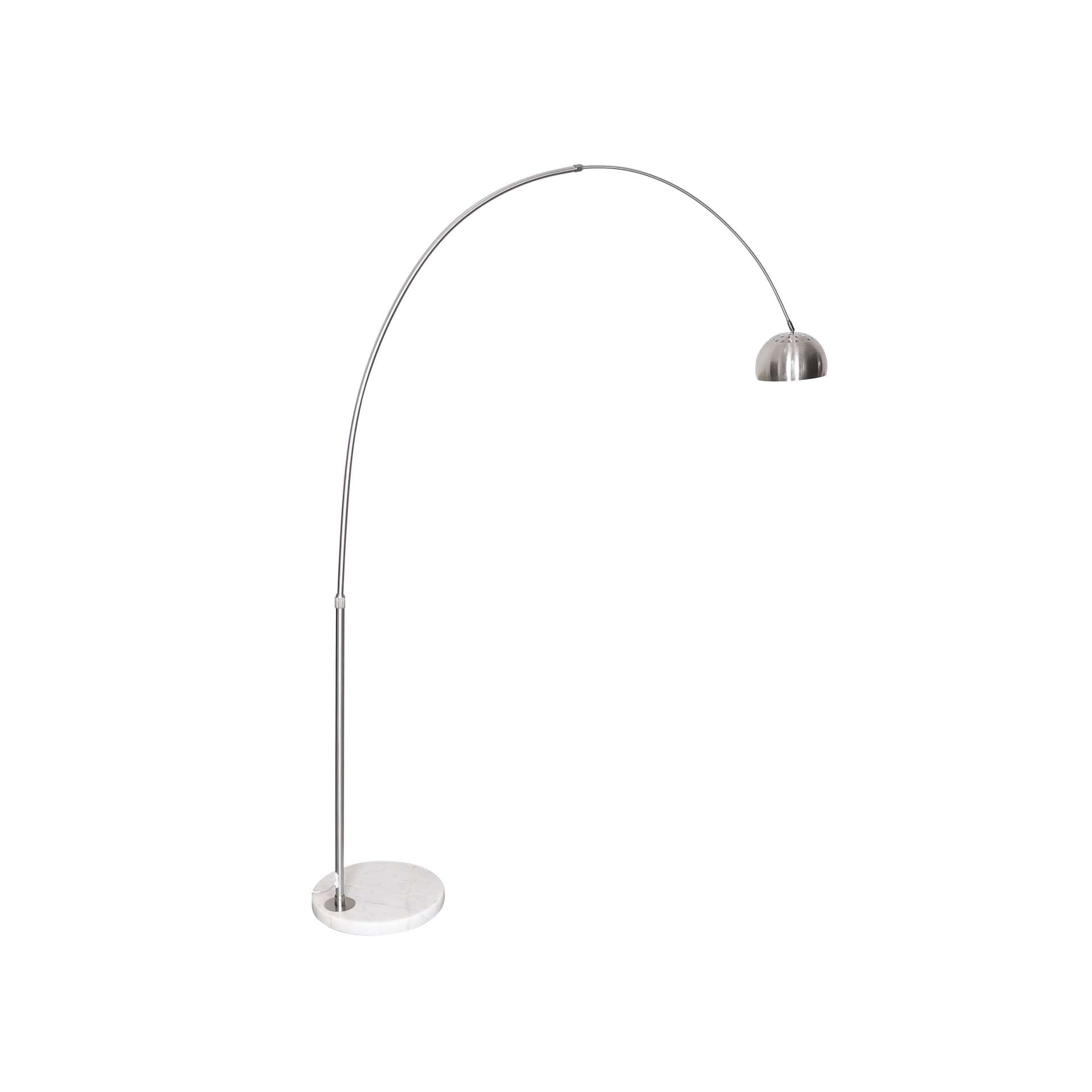 Leisuremod Arco Mid-Century Modern Arched Floor Lamp 75.6" Height with White Round Marble | Floor Lamps | Modishstore - 34