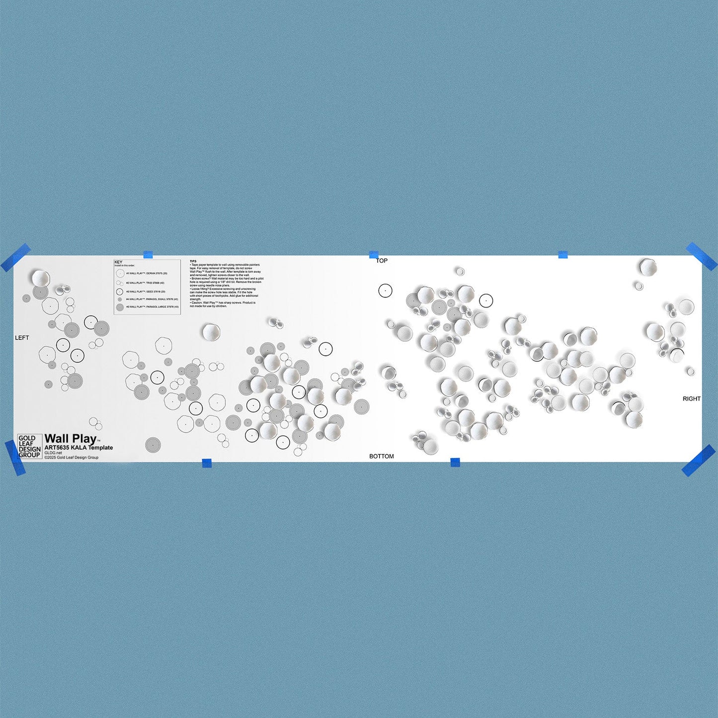 Template Kit - KALA Mix, ~118”W By Gold Leaf | Wall Art | Modishstore - 2